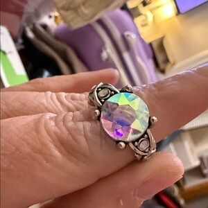 Mystical Silver and Iridescent Ring